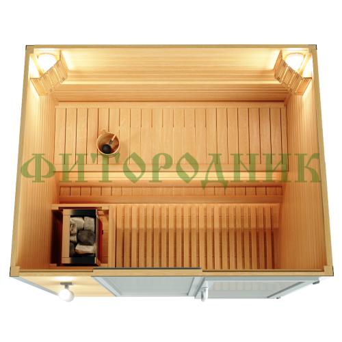 уличная модульная трехместная сауна «premium» с электрической печью