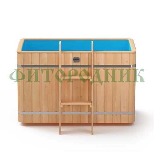 прямоугольная купель «original» с пластиковой вставкой длина 1400 мм ширина 780 мм высота 900 мм