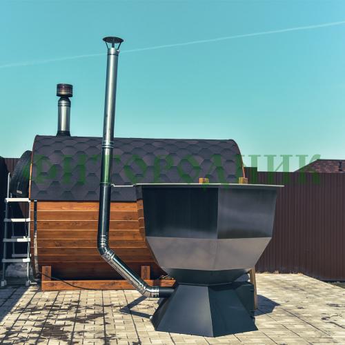 банный чан «original siberia» с печью 1850 мм