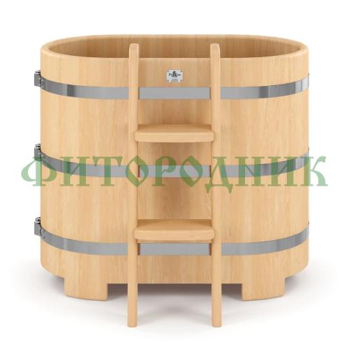 овальная купель «premium» из кедра длина 1400 мм ширина 780 мм высота 1150 мм