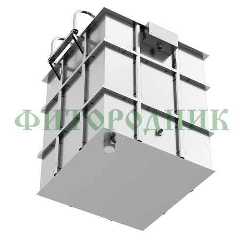 квадратная купель «comfort» из нержавеющей стали длина 1200 мм ширина 1200 мм высота 1150 мм