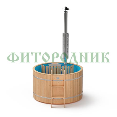 фурако круглая «original» с пластиковой вставкой со встроенной печью 1500 мм