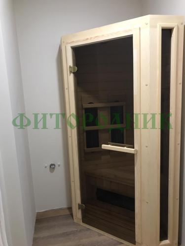 одноместная угловая инфракрасная сауна «comfort» с керамическими излучателями