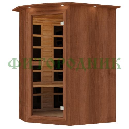 трехместная угловая инфракрасная сауна «interio» с карбоновыми излучателями