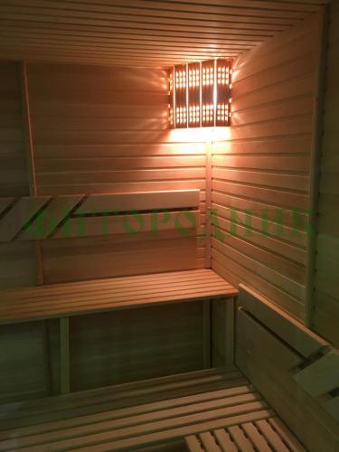 финская сауна трехместная «premium» с электрической печью harvia