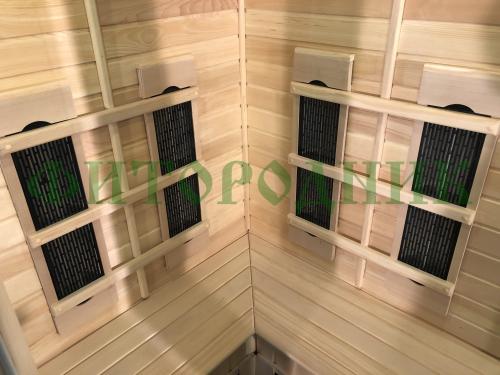 двухместная угловая инфракрасная сауна «comfort» с керамическими излучателями