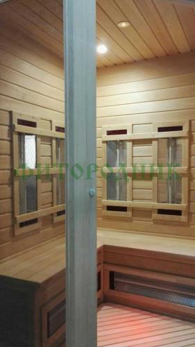 двухместная угловая инфракрасная сауна «original» с керамическими излучателями