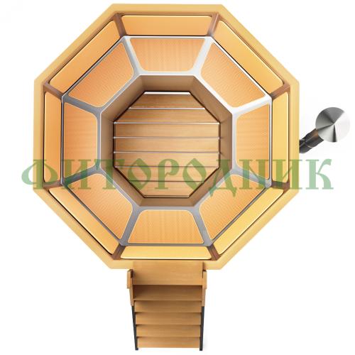 банный чан «premium neo black» на подставке с печью 1750 мм