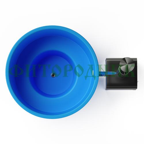 фурако круглая «premium terrace» с термопластиковой вставкой с внешней печью 2000 мм