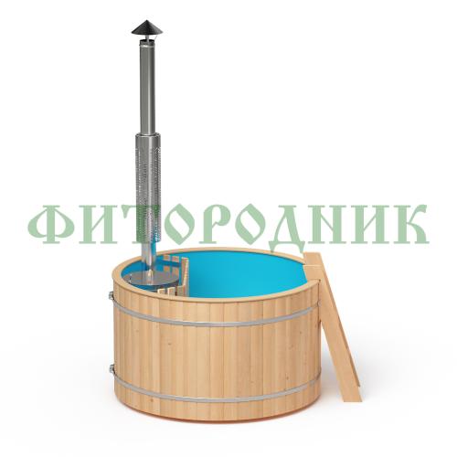 фурако круглая «original» с пластиковой вставкой со встроенной печью 1500 мм