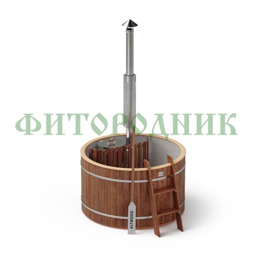 фурако круглая «original» с пластиковой вставкой со встроенной печью 1500 мм