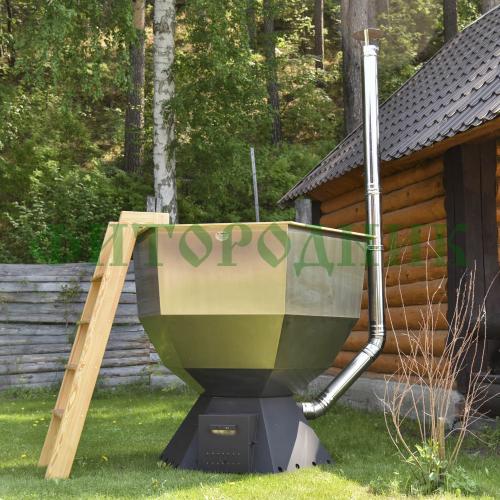 банный чан «original siberia» с печью 1850 мм