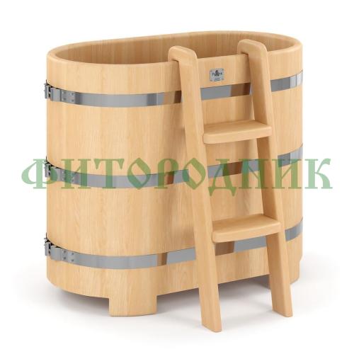 овальная купель «premium» из кедра длина 1400 мм ширина 780 мм высота 1150 мм