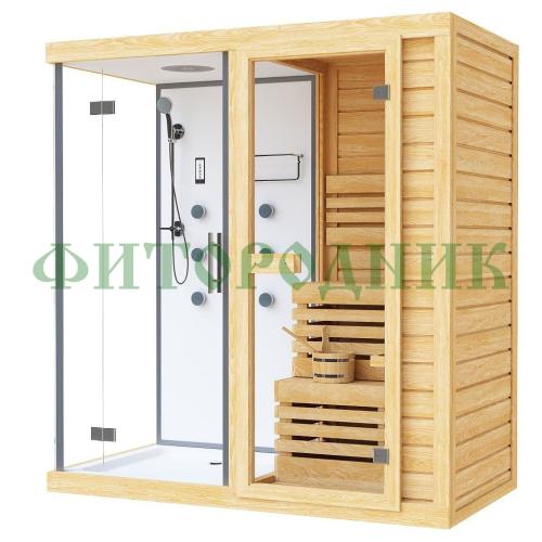 одноместная финская сауна «comfort» с душевой кабиной