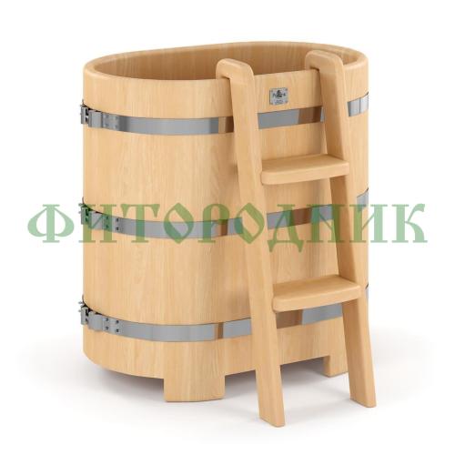 овальная купель «premium» из кедра длина 1200 мм ширина 780 мм высота 1150 мм