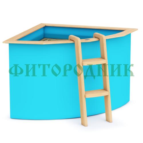 угловая купель «comfort» из полипропилена длина 1500 мм ширина 1500 мм высота 1000 мм