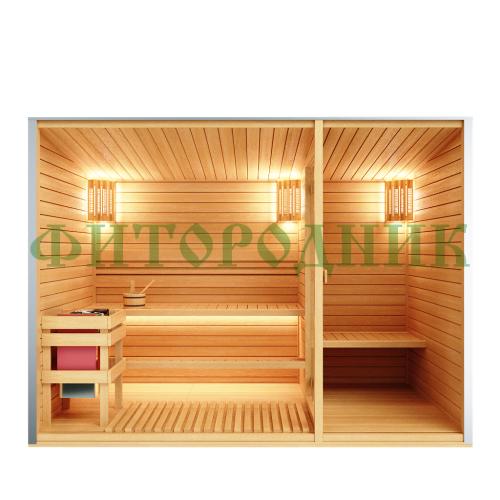 уличная модульная четырехместная сауна с предбанником «premium» с электрической печью