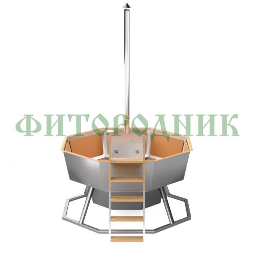 банный чан «premium neo steel» на подставке со встроенной печью 2150 мм