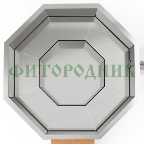 фурако «premium октагон» из нержавеющей стали с внешней печью 2150 мм