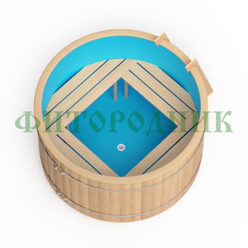 круглая купель «original» с пластиковой вставкой диаметр 1450 мм высота 900 мм