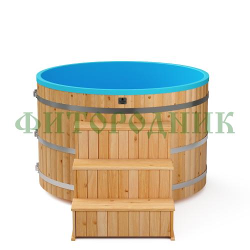 фурако круглая «comfort» из лиственницы с термопластиковой вставкой с электроподогревом 1700 мм