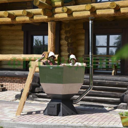 банный чан «original siberia» с печью 1650 мм