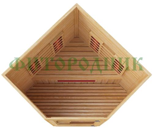 двухместная угловая инфракрасная сауна «original» с керамическими излучателями