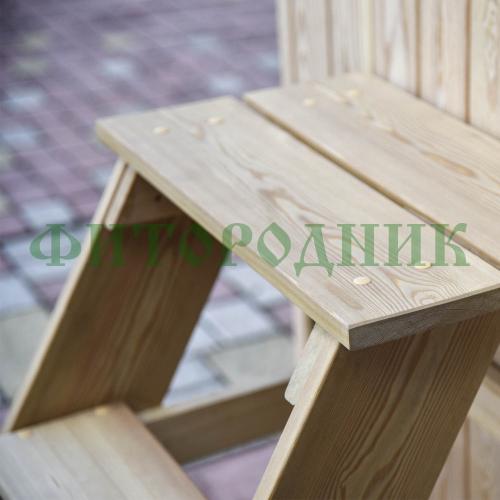 прямоугольная купель «premium» из лиственницы с вставкой из нержавеющей стали длина 1200 мм ширина 780 мм высота 1150 мм