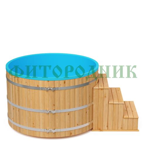 фурако круглая «comfort» из лиственницы с термопластиковой вставкой с электроподогревом 1700 мм