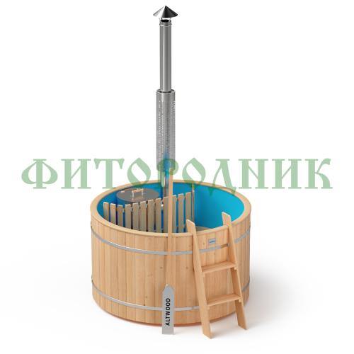 фурако круглая «original» с пластиковой вставкой со встроенной печью 1500 мм