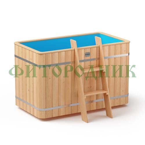 прямоугольная купель «original» с пластиковой вставкой длина 1400 мм ширина 780 мм высота 900 мм