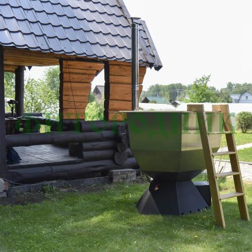 банный чан «original siberia» с печью 1850 мм