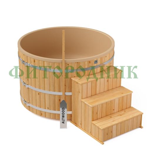 фурако круглая «comfort» из лиственницы с термопластиковой вставкой с электроподогревом 1700 мм