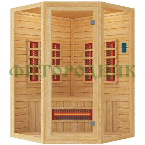 двухместная угловая инфракрасная сауна «original» с керамическими излучателями