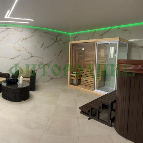 одноместная финская сауна «comfort» с душевой кабиной