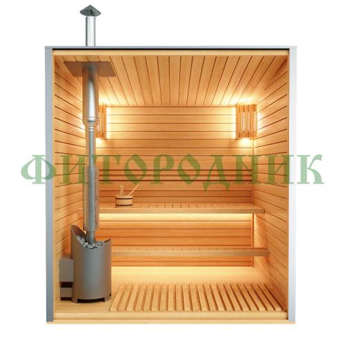 уличная модульная трехместная сауна «comfort» с дровяной печью