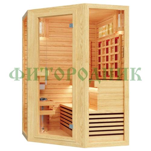 комбинированная сауна двухместная угловая «comfort»