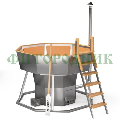 банный чан «premium neo steel» на подставке с печью 2350 мм