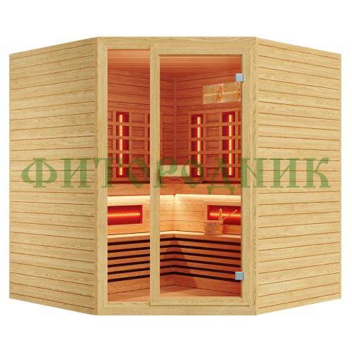 четырехместная угловая инфракрасная сауна «comfort» с керамическими излучателями