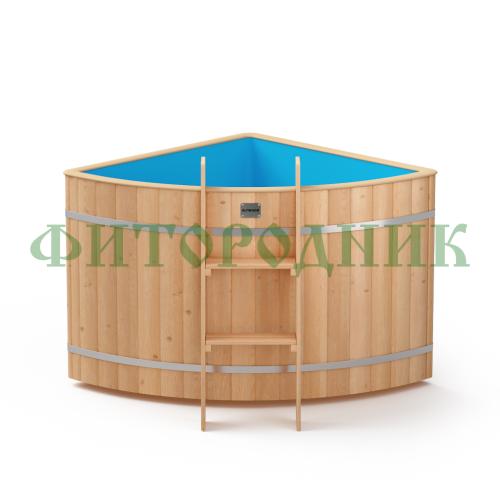 угловая купель «original» с пластиковой вставкой длина 1100 мм ширина 1100 мм высота 900 мм