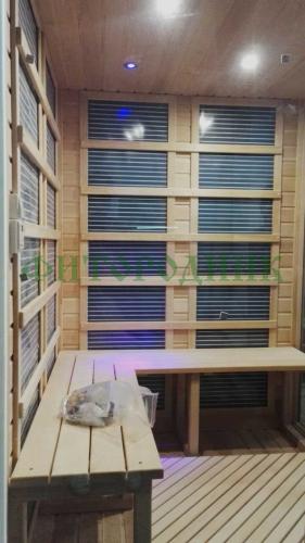 трехместная угловая инфракрасная сауна «comfort» с карбоновыми излучателями