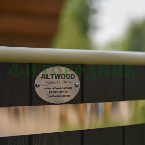 фурако круглая «comfort» из лиственницы с пластиковой вставкой со встроенной печью 2000 мм