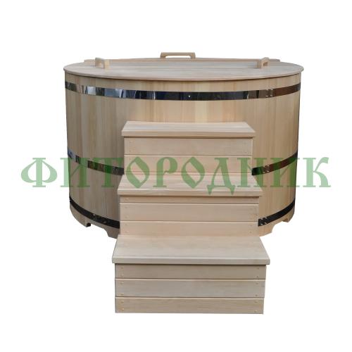 фурако круглая «premium» из кедра со встроенной печью 1700 мм