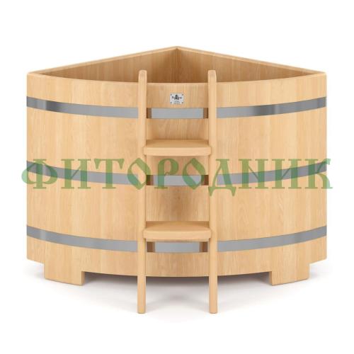 угловая купель «premium» из кедра длина 1300 мм ширина 1300 мм высота 1150 мм