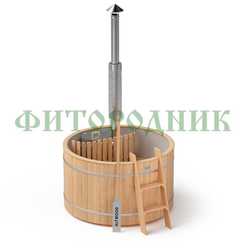 фурако круглая «original» с пластиковой вставкой со встроенной печью 1500 мм