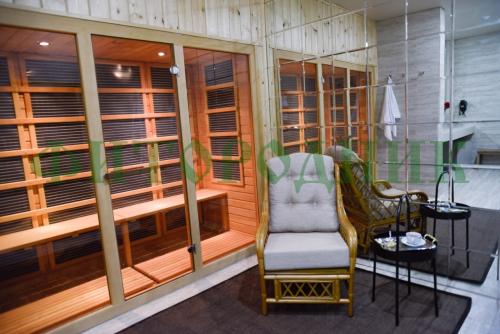 трехместная инфракрасная сауна «comfort» с карбоновыми излучателями