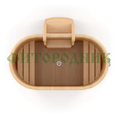 овальная купель «premium» из кедра длина 1400 мм ширина 780 мм высота 1150 мм