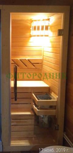 финская сауна одноместная «premium» с электрической печью harvia