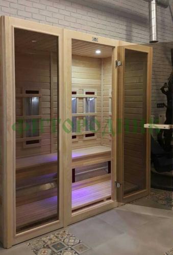 трехместная инфракрасная сауна «comfort» с керамическими излучателями
