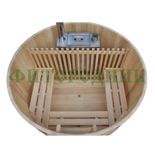 фурако круглая «premium» из кедра со встроенной печью 2000 мм